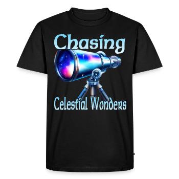 À la poursuite des merveilles célestes - T-shirt Premium bio Homme - noir - Devant - Nico (187cm)