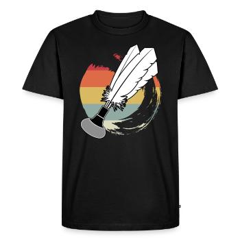 Indiaca Volleyball Vintage Amérique du Sud - T-shirt Premium bio Homme - noir - Devant - Nico (187cm)