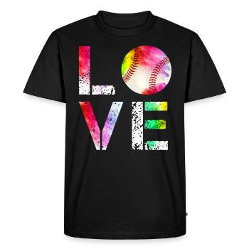 Baseball Baseball Fan Gift Idea - Men's Premium Organic T-Shirt - black - Front - Nico (187cm)