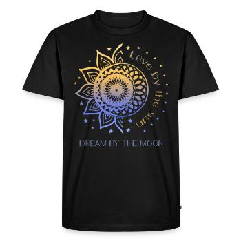 Love By The Sun Dream By The Moon Boho cadeau - T-shirt Premium bio Homme - noir - Devant - Nico (187cm)