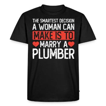 The Smartest Decision A Woman Make - Men's Premium Organic T-Shirt - black - Front - Nico (187cm)