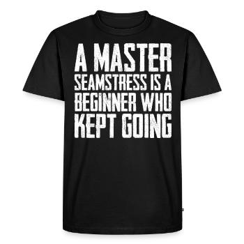 A Master Seamstress - Men's Premium Organic T-Shirt - black - Front - Nico (187cm)