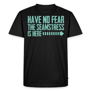 N’ayez pas peur La couturière est là - T-shirt Premium bio Homme - noir - Devant - Nico (187cm)
