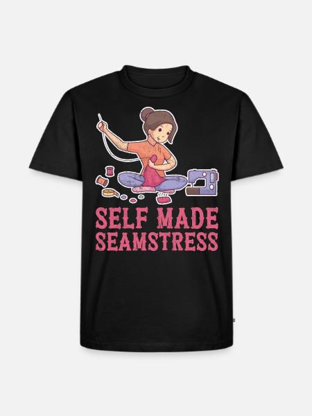 Self Made Seamstress - Men's Premium Organic T-Shirt - black
