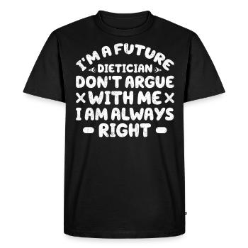 Je suis un futur diététicien Ne discutez pas - T-shirt Premium bio Homme - noir - Devant - Nico (187cm)