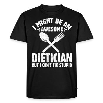 I Might Be An Awesome Dietician - Men's Premium Organic T-Shirt - black - Front - Nico (187cm)