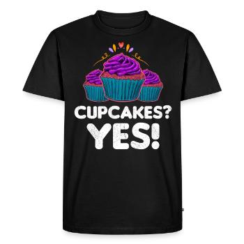 Cupcakes Oui - T-shirt Premium bio Homme - noir - Devant - Nico (187cm)
