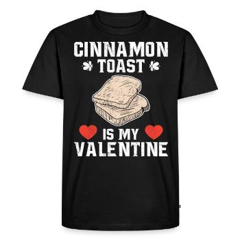 Le pain grillé à la cannelle est ma Saint-Valentin - T-shirt Premium bio Homme - noir - Devant - Nico (187cm)