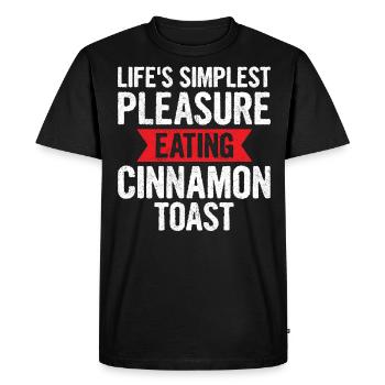 Plaisir le plus simple de la vie - T-shirt Premium bio Homme - noir - Devant - Nico (187cm)