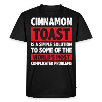 Le pain grillé à la cannelle est une solution simple - T-shirt Premium bio Homme - noir - Devant - Nico (187cm)