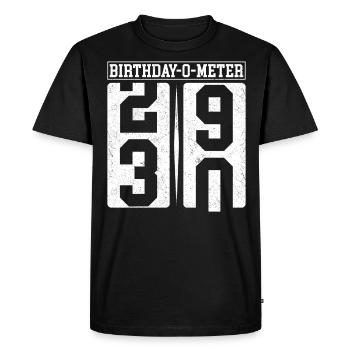 Anniversaire-O-Mètre 30 Joyeux 30e anniversaire Célébrant - T-shirt Premium bio Homme - noir - Devant - Nico (187cm)