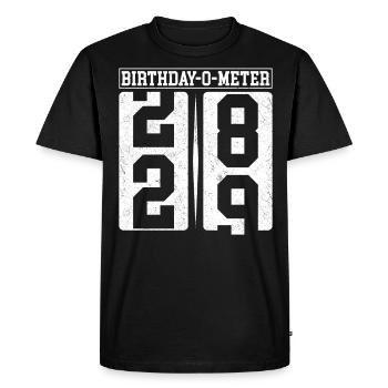 Birthday-O-Meter 29 Joyeux 29e anniversaire Célébrant - T-shirt Premium bio Homme - noir - Devant - Nico (187cm)