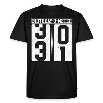 Birthday-O-Meter 31 Happy 31st Birthday Celebrant - Men's Premium Organic T-Shirt - black - Front - Nico (187cm)