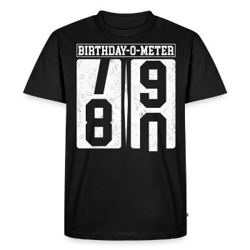 Anniversaire-O-Meter 80 Joyeux 80e anniversaire Célébrant - T-shirt Premium bio Homme - noir - Devant - Nico (187cm)