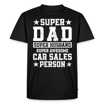 Super Papa Super Mari Super Génial - T-shirt Premium bio Homme - noir - Devant - Nico (187cm)