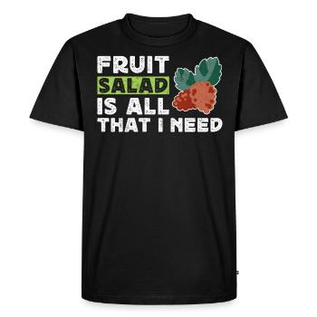 La salade de fruits est tout ce dont j’ai besoin - T-shirt Premium bio Homme - noir - Devant - Nico (187cm)