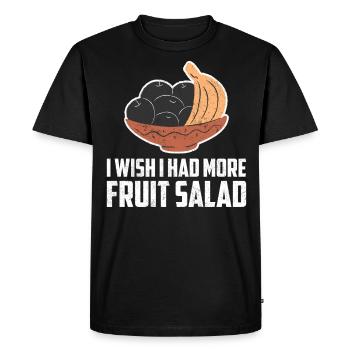 J’aimerais avoir une salade de fruits - T-shirt Premium bio Homme - noir - Devant - Nico (187cm)
