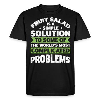 La salade de fruits est une solution simple - T-shirt Premium bio Homme - noir - Devant - Nico (187cm)