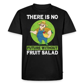 Il n’y a pas d’avenir sans salade de fruits - T-shirt Premium bio Homme - noir - Devant - Nico (187cm)