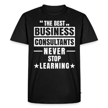Les meilleurs consultants d’affaires - T-shirt Premium bio Homme - noir - Devant - Nico (187cm)