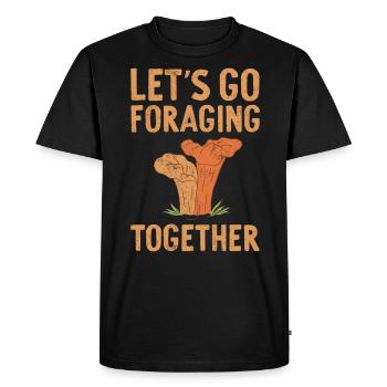 Let's Go Foraging Together Mycology Mushroom - Men's Premium Organic T-Shirt - black - Front - Nico (187cm)