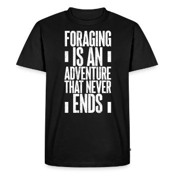 La recherche de nourriture est une aventure qui ne finit jamais champignon - T-shirt Premium bio Homme - noir - Devant - Nico (187cm)