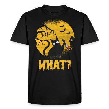 Chat gothique Whisperer Meow Kitty Chaton Halloween - T-shirt Premium bio Homme - noir - Devant - Nico (187cm)