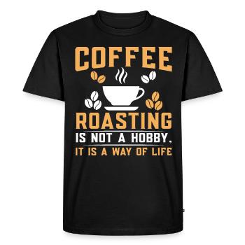 La torréfaction du café n’est pas un passe-temps - T-shirt Premium bio Homme - noir - Devant - Nico (187cm)