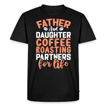Father & Daughter Coffee Roasting - Men's Premium Organic T-Shirt - black - Front - Nico (187cm)