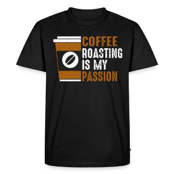 Coffee Roasting Is My Passion - Men's Premium Organic T-Shirt - black - Front - Nico (187cm)