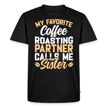 My Favorite Coffee Roasting Partner - Men's Premium Organic T-Shirt - black - Front - Nico (187cm)
