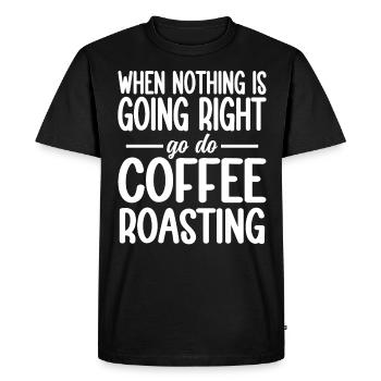 Quand rien de bien Allez faire la torréfaction du café - T-shirt Premium bio Homme - noir - Devant - Nico (187cm)