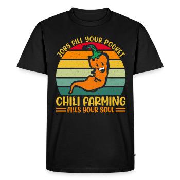 Les emplois remplissent votre âme agricole de chili - T-shirt Premium bio Homme - noir - Devant - Nico (187cm)