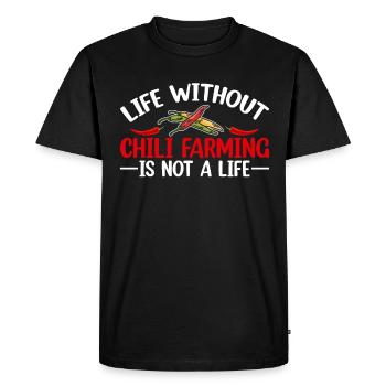 La vie sans la culture du chili n’est pas une vie - T-shirt Premium bio Homme - noir - Devant - Nico (187cm)