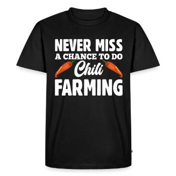 Ne manquez jamais une chance de cultiver le chili - T-shirt Premium bio Homme - noir - Devant - Nico (187cm)