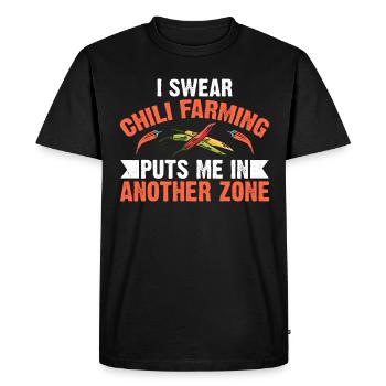 Je jure que l’agriculture chilienne me met - T-shirt Premium bio Homme - noir - Devant - Nico (187cm)