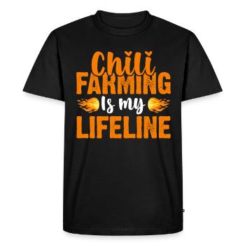 L’agriculture chilienne est M y LifeLine - T-shirt Premium bio Homme - noir - Devant - Nico (187cm)