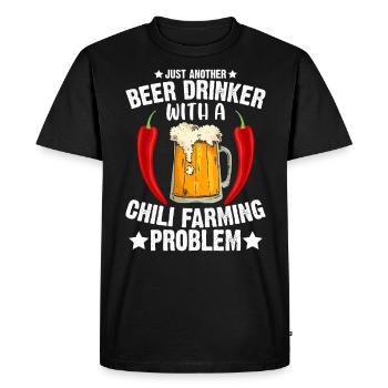 Juste un autre buveur de bière - T-shirt Premium bio Homme - noir - Devant - Nico (187cm)