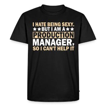 I Hate Being Sexy - Men's Premium Organic T-Shirt - black - Front - Nico (187cm)