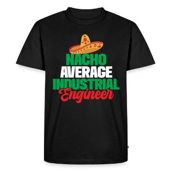 Nacho Average Industrial Engineer - Men's Premium Organic T-Shirt - black - Front - Nico (187cm)