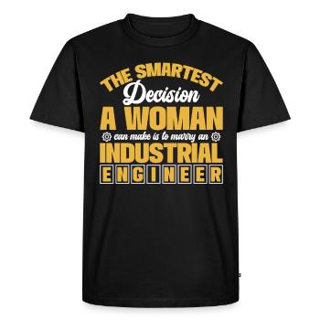 La décision la plus intelligente qu’une femme puisse prendre - T-shirt Premium bio Homme - noir - Devant - Nico (187cm)