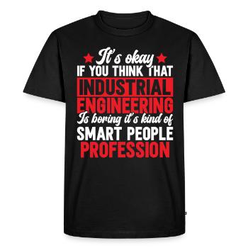 Industrial Engineering Smart People Job - Men's Premium Organic T-Shirt - black - Front - Nico (187cm)