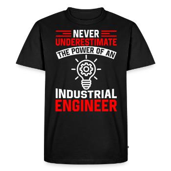 Never Underestimate Industrial Engineer - Men's Premium Organic T-Shirt - black - Front - Nico (187cm)