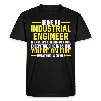 Being An Industrial Engineer Is Easy - Men's Premium Organic T-Shirt - black - Front - Nico (187cm)