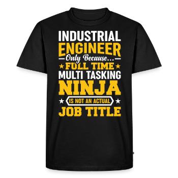 Industrial Engineer Only Because - Men's Premium Organic T-Shirt - black - Front - Nico (187cm)