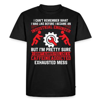 I Can Not Remember What I Was Like - Men's Premium Organic T-Shirt - black - Front - Nico (187cm)