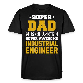 Super Dad Husband Industrial Engineer - Men's Premium Organic T-Shirt - black - Front - Nico (187cm)