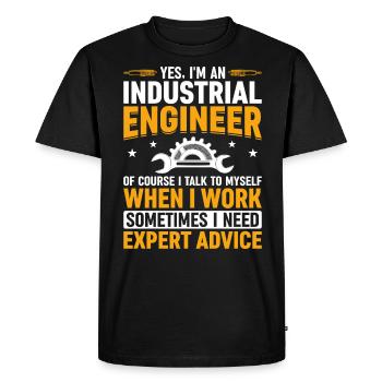 Yes I Am An Industrial Engineer - Men's Premium Organic T-Shirt - black - Front - Nico (187cm)