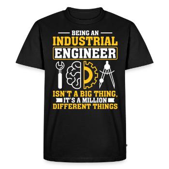 Being an Industrial Engineer - Men's Premium Organic T-Shirt - black - Front - Nico (187cm)