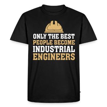 Seules les meilleures personnes deviennent ingénieurs - T-shirt Premium bio Homme - noir - Devant - Nico (187cm)